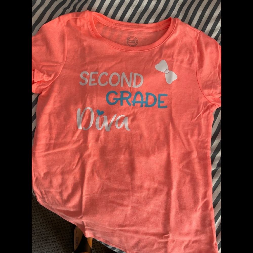 Tees for girls and boys going into grade 2 various colors left